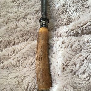 Vintage Cast Iron Knife Sharpener , ornate handle